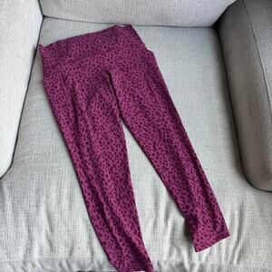 Pink leopard print leggings
